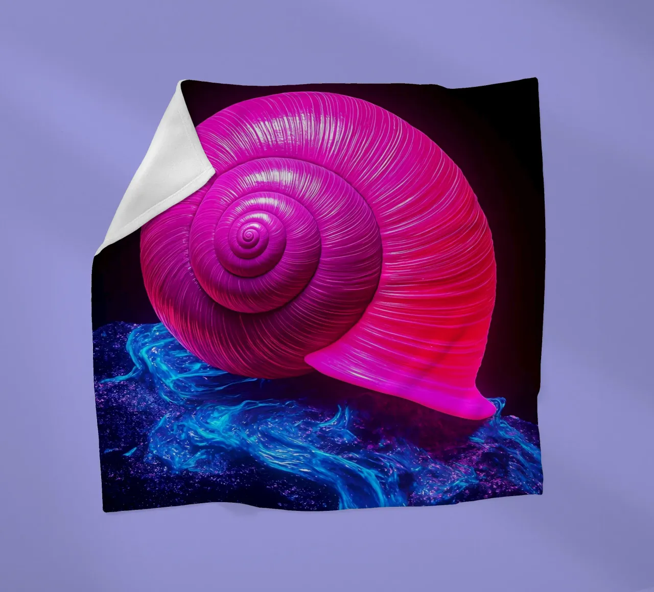 Guscio di lumaca - Pop Art coperta in pile da ColorCrash Gallery