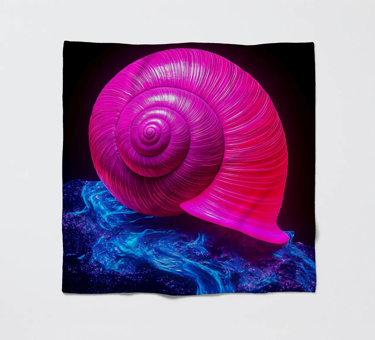 Guscio di lumaca - Pop Art coperta in pile da ColorCrash Gallery