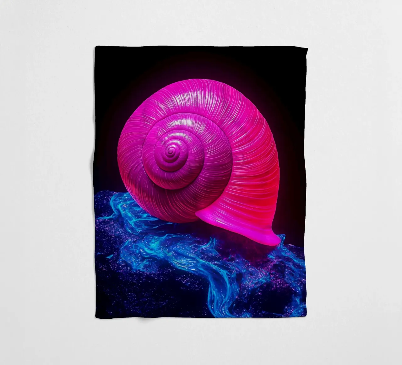 Guscio di lumaca - Pop Art coperta in pile da ColorCrash Gallery