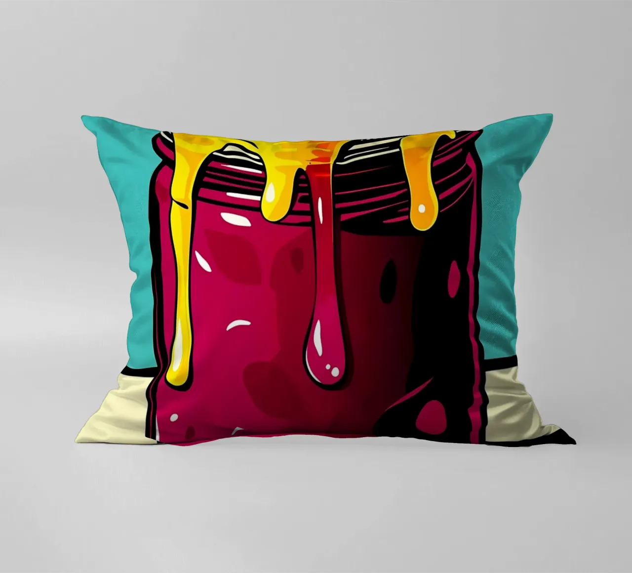 Bubbles In Jar - Pop Art decorative cushion by ColorCrash Gallery