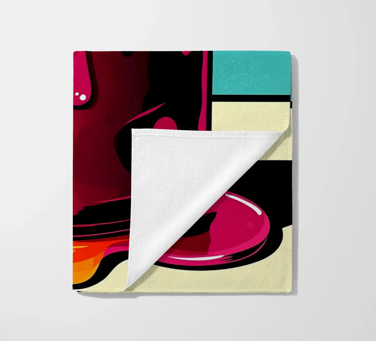 Blasen im Glas - Pop Art Strandtuch von ColorCrash Gallery