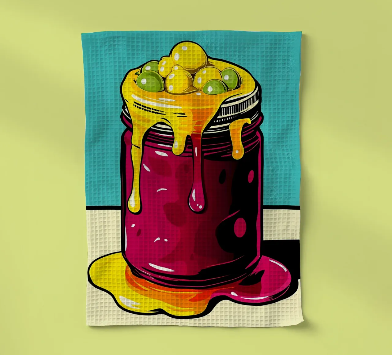 Bulles dans un bocal - Pop Art torchon de ColorCrash Gallery
