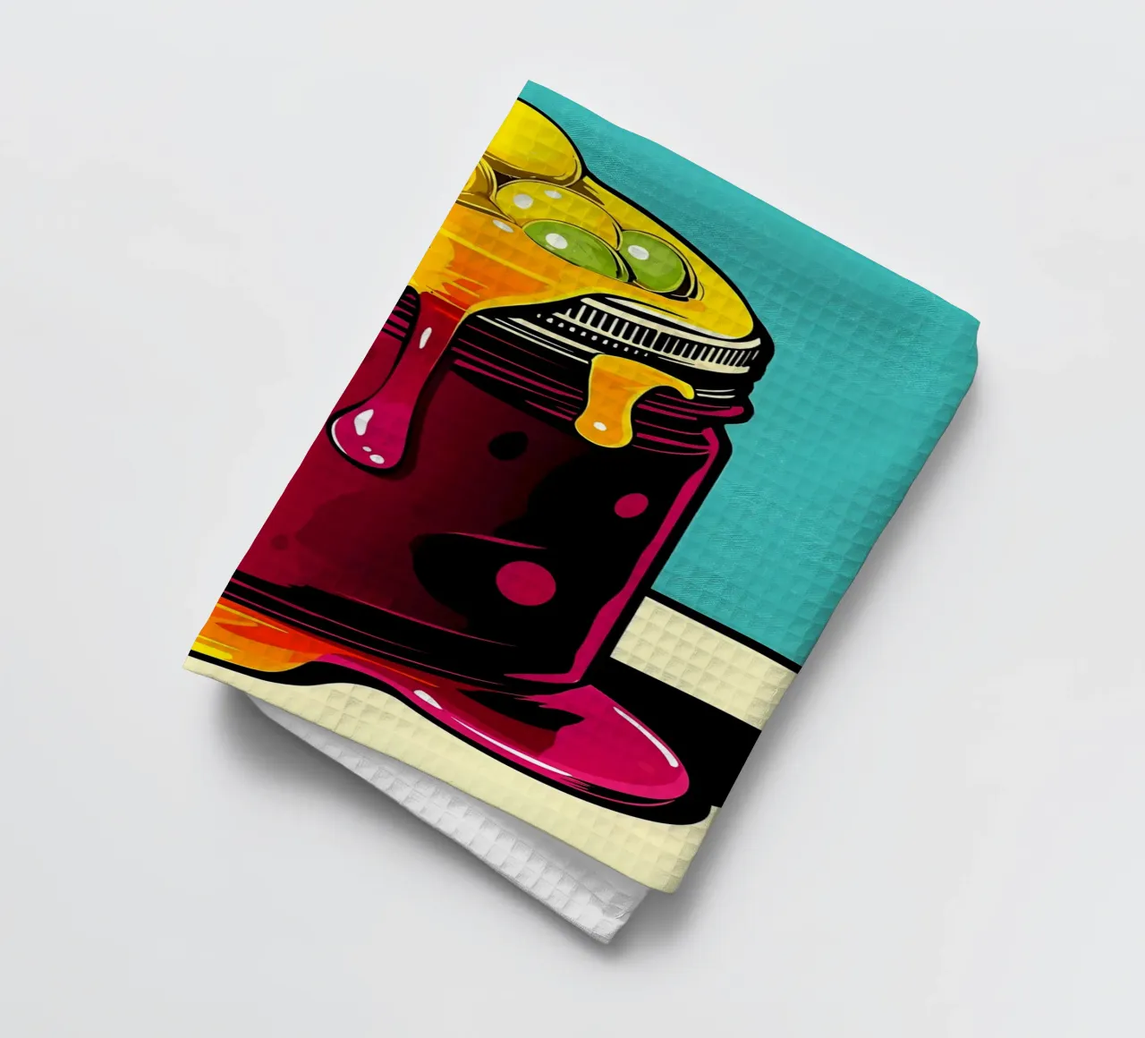 Bulles dans un bocal - Pop Art torchon de ColorCrash Gallery