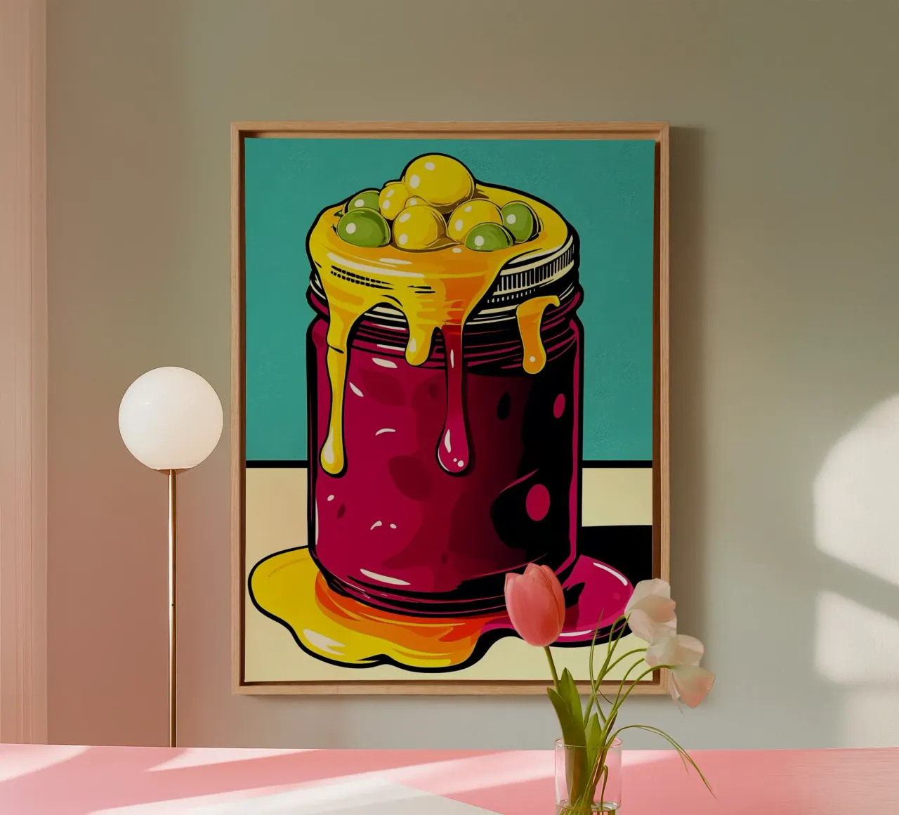 Bubbles In Jar - Pop Art canvas by ColorCrash Gallery