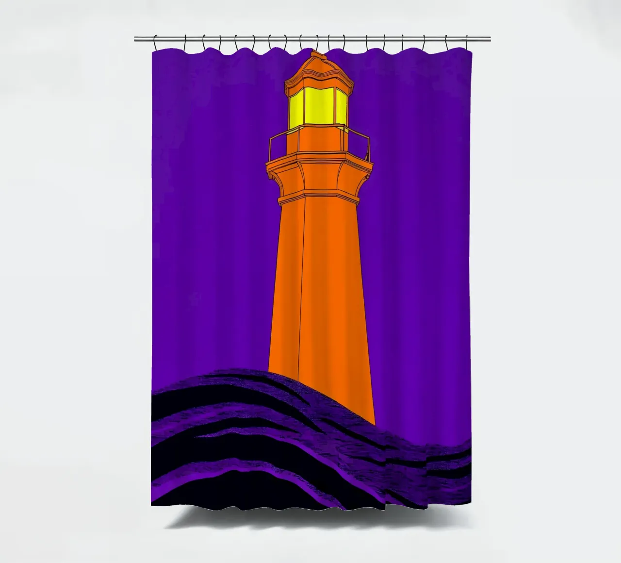Lighthouse - Pop Art shower curtain by ColorCrash Gallery