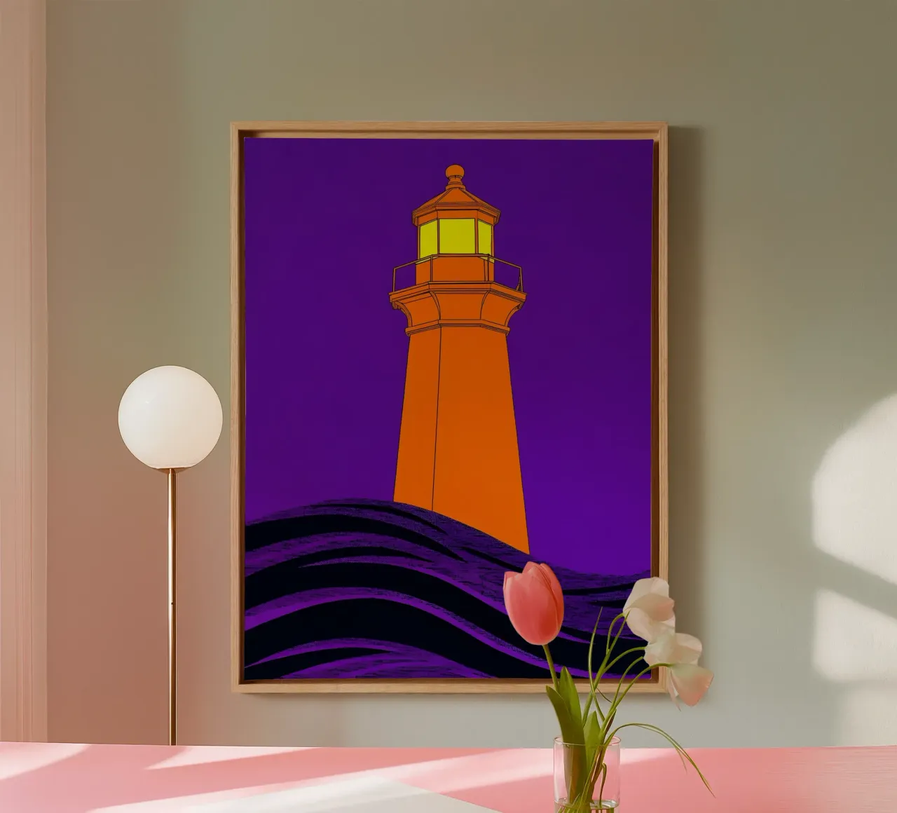 Faro - Pop Art tela con Cornice a cassetta da ColorCrash Gallery