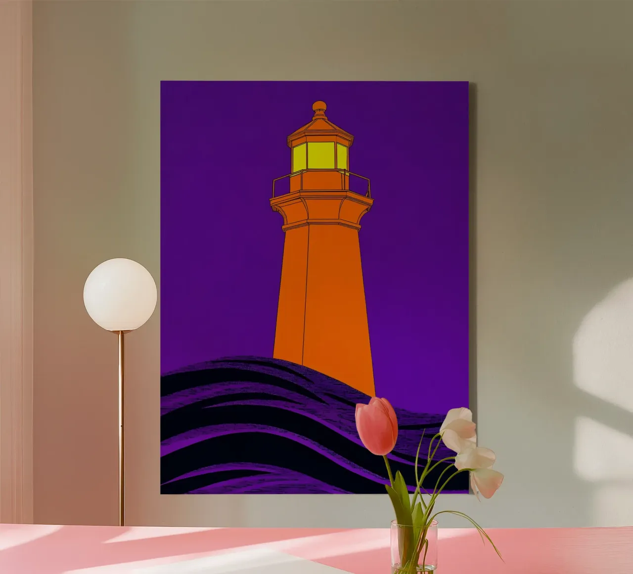 Faro - Pop Art tela con Cornice a cassetta da ColorCrash Gallery