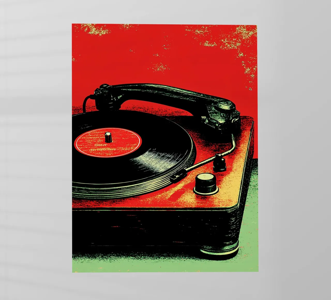 Disco in vinile retrò - Pop Art pellicola backlit da ColorCrash Gallery