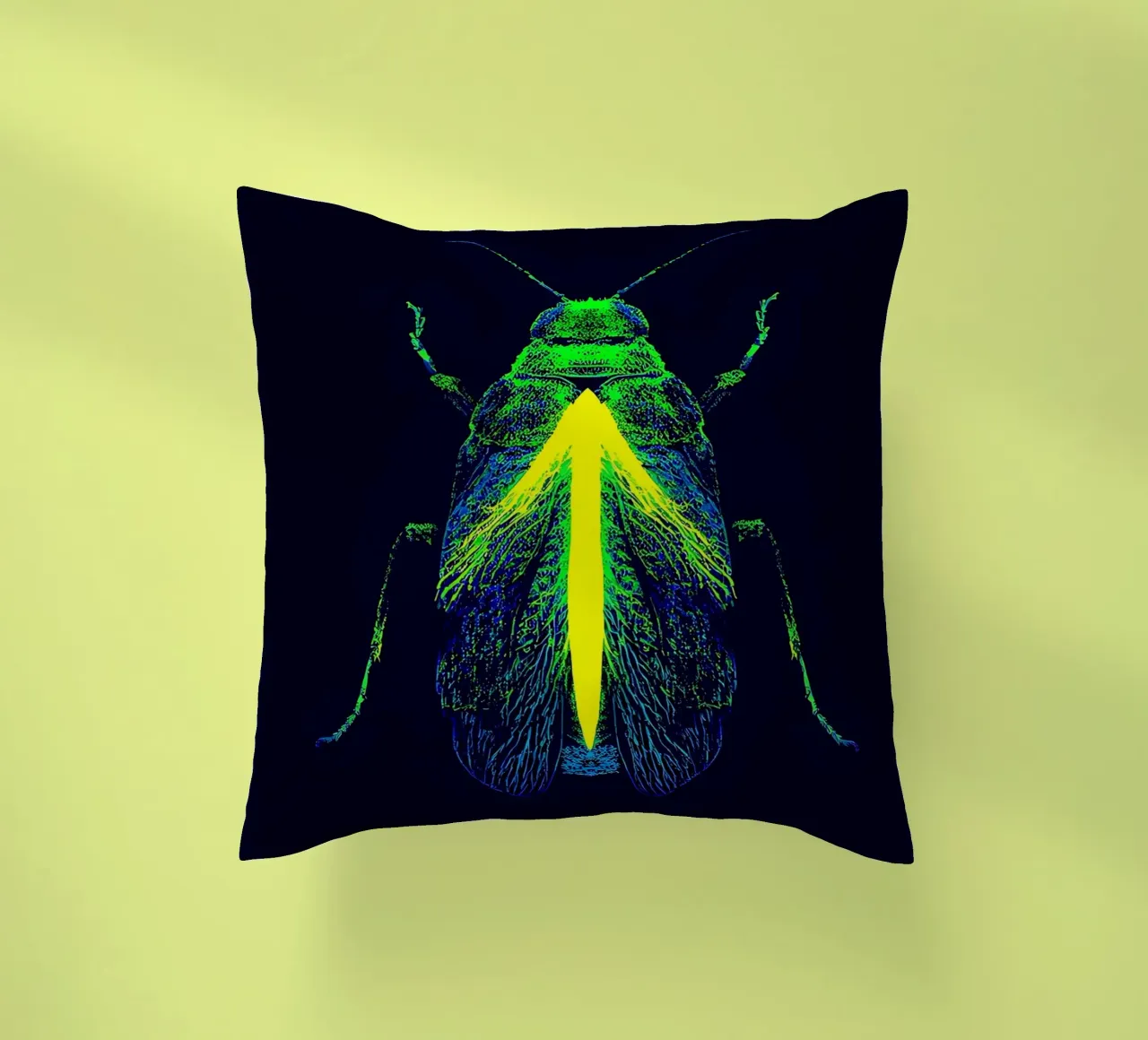 Beetle - Pop Art decorative cushion by ColorCrash Gallery