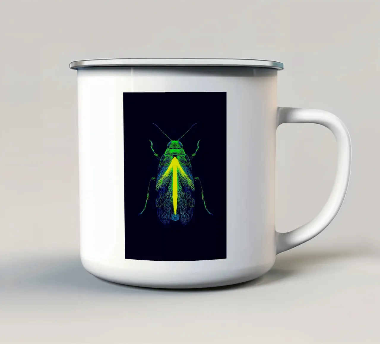 Maggiolino - Pop Art tazza in smalto da ColorCrash Gallery