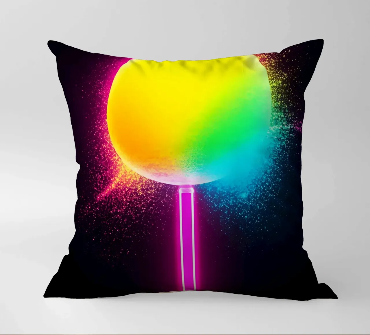 Lecca-lecca al neon - Pop Art cuscino da ColorCrash Gallery