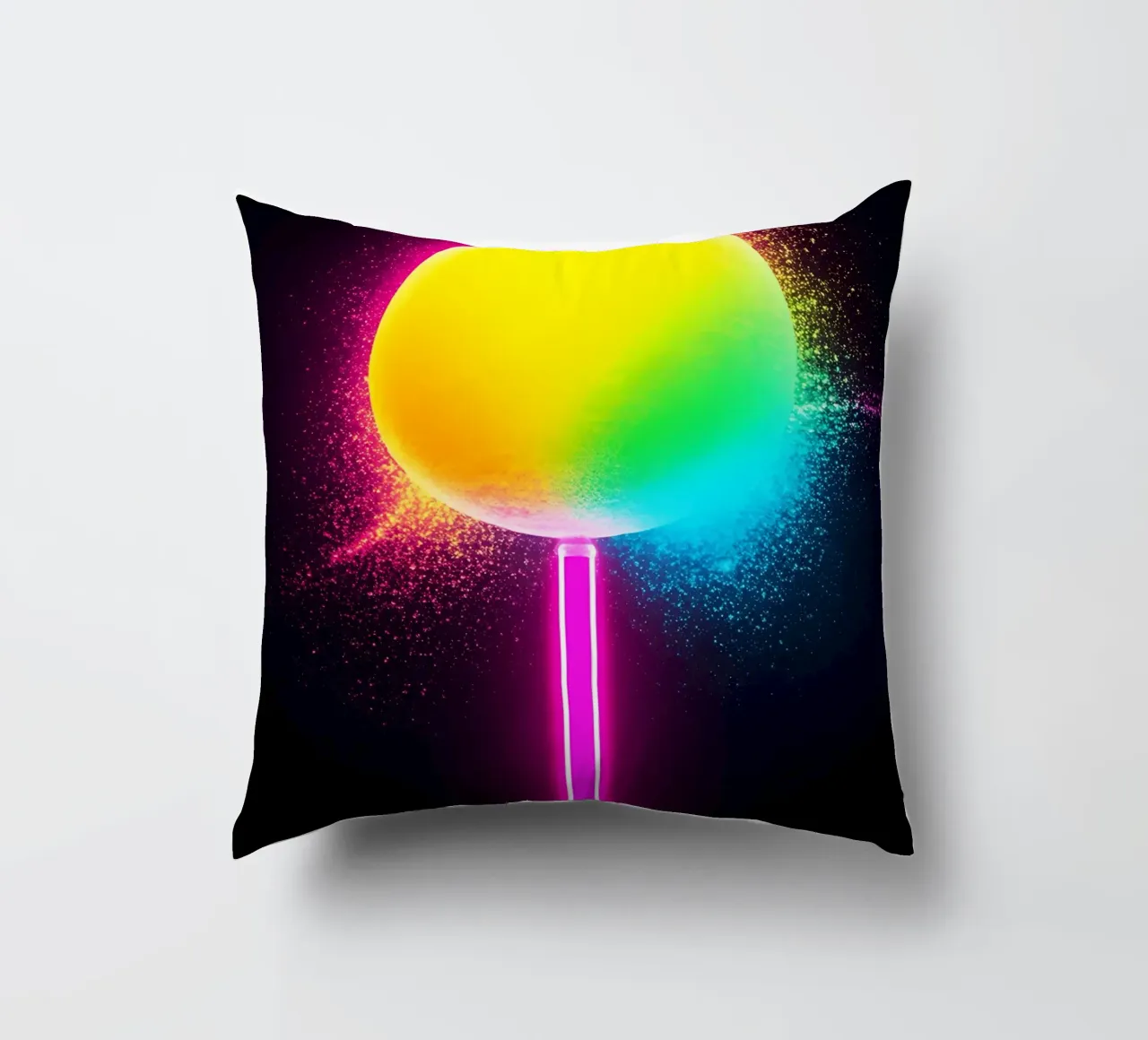 Lecca-lecca al neon - Pop Art cuscino da ColorCrash Gallery