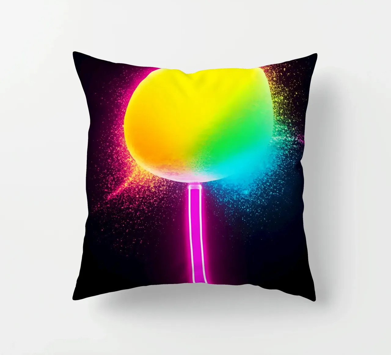 Lecca-lecca al neon - Pop Art cuscino da ColorCrash Gallery