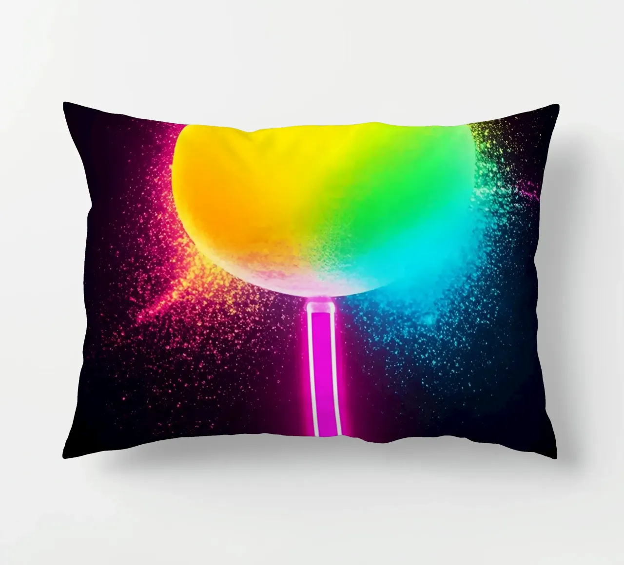 Lecca-lecca al neon - Pop Art cuscino da ColorCrash Gallery