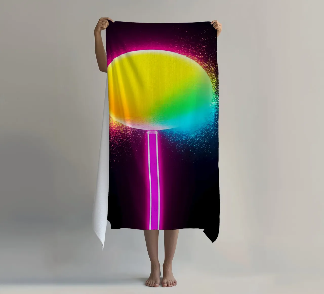 Lecca-lecca al neon - Pop Art telo mare da ColorCrash Gallery