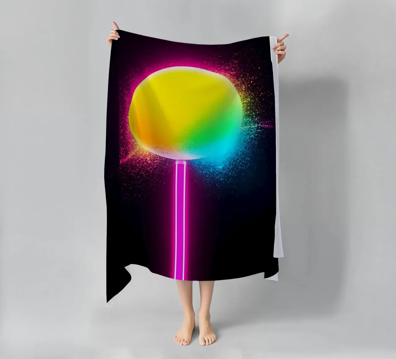Lecca-lecca al neon - Pop Art telo mare da ColorCrash Gallery
