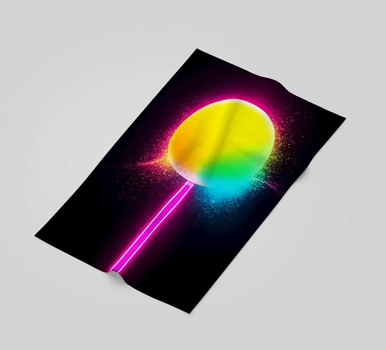 Lecca-lecca al neon - Pop Art telo mare da ColorCrash Gallery