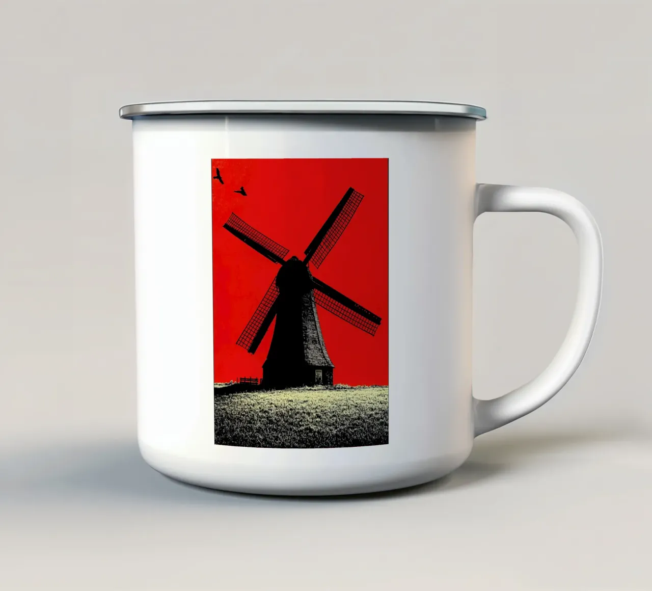 Mulino a vento - Pop Art tazza in smalto da ColorCrash Gallery