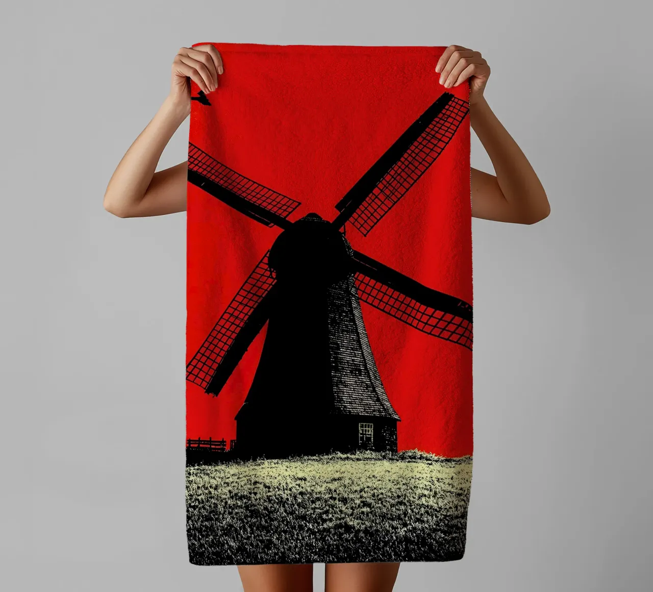 Mulino a vento - Pop Art asciugamano da bagno da ColorCrash Gallery