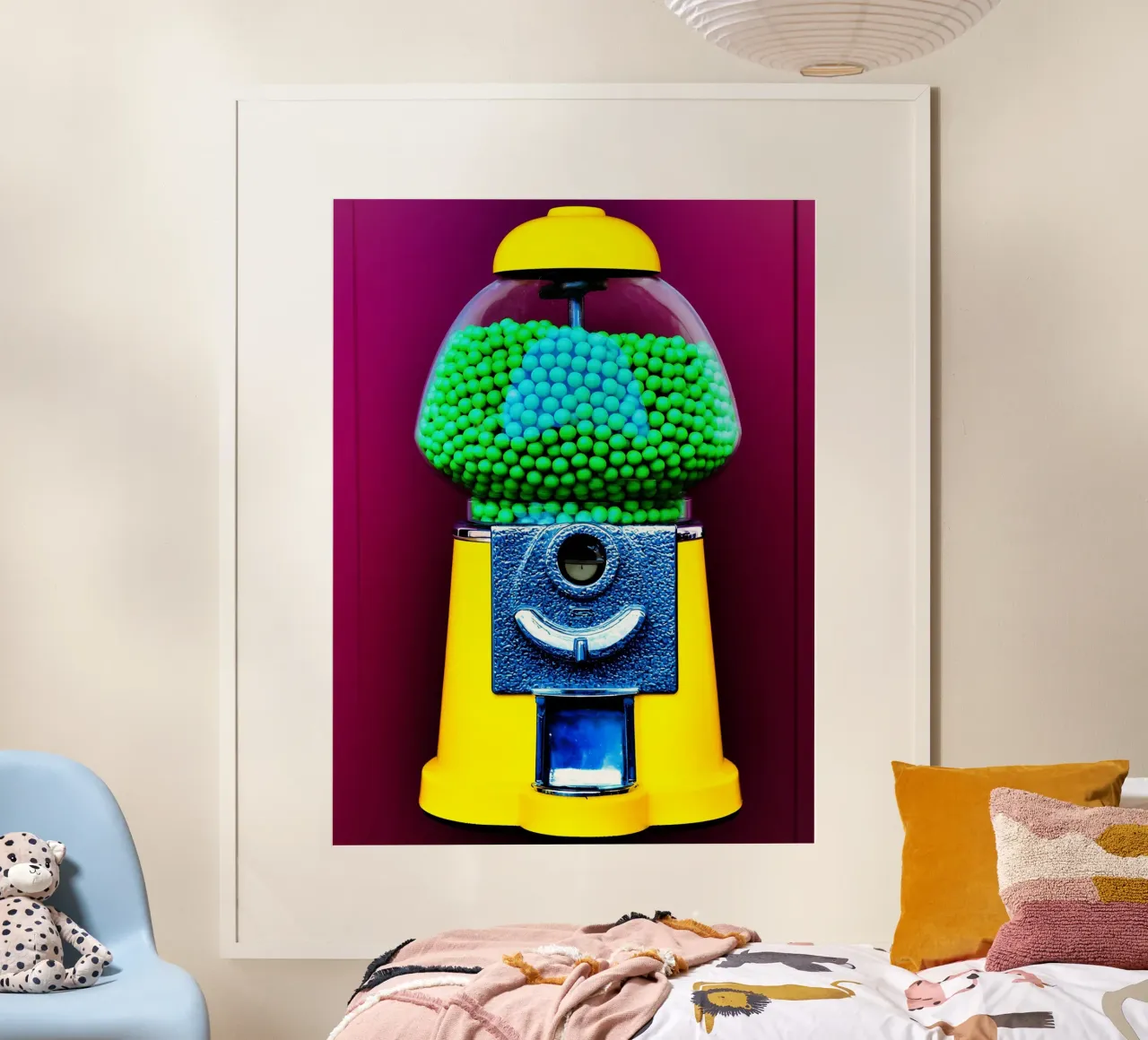 Kaugummiautomat - Pop Art Hahnemühle von ColorCrash Gallery