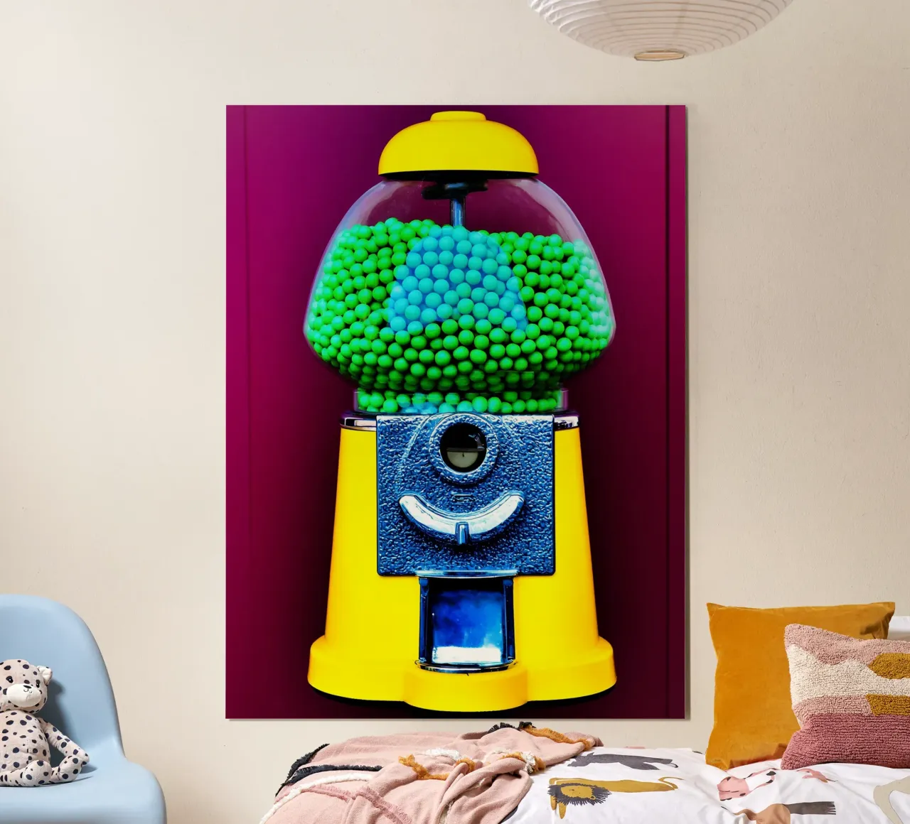 Kaugummiautomat - Pop Art Hahnemühle von ColorCrash Gallery