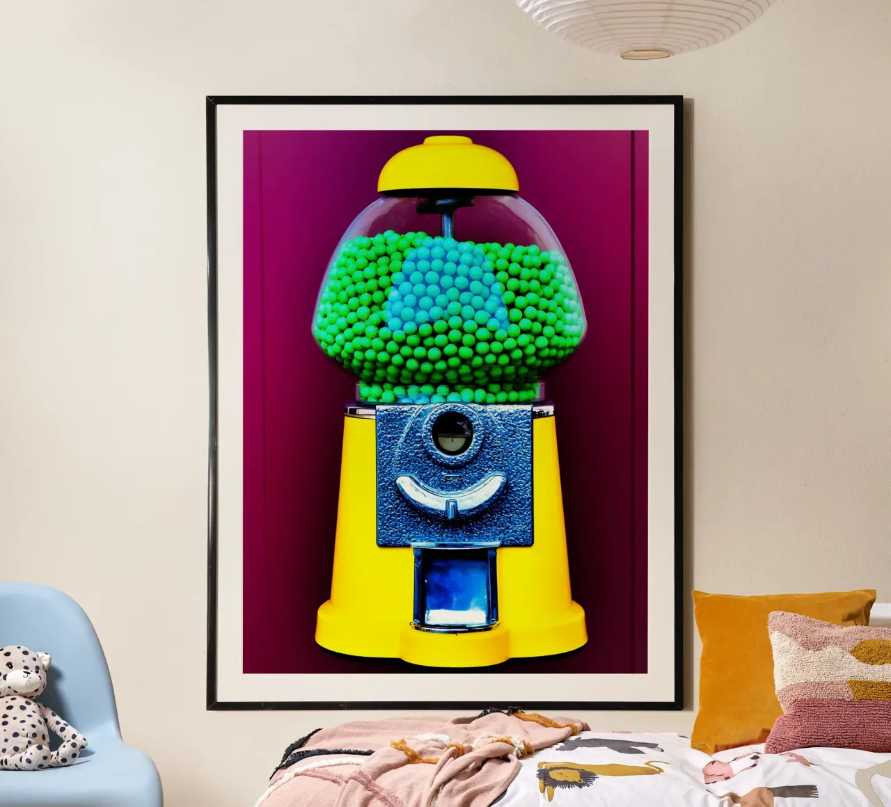 Kaugummiautomat - Pop Art Hahnemühle von ColorCrash Gallery
