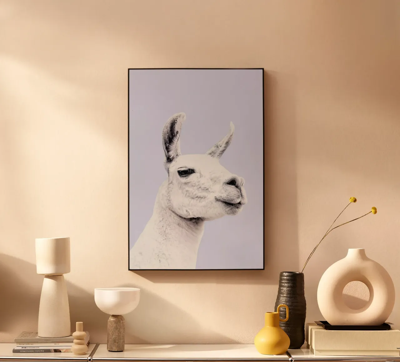Blue Llama II acrylic glass by Victoria Frost