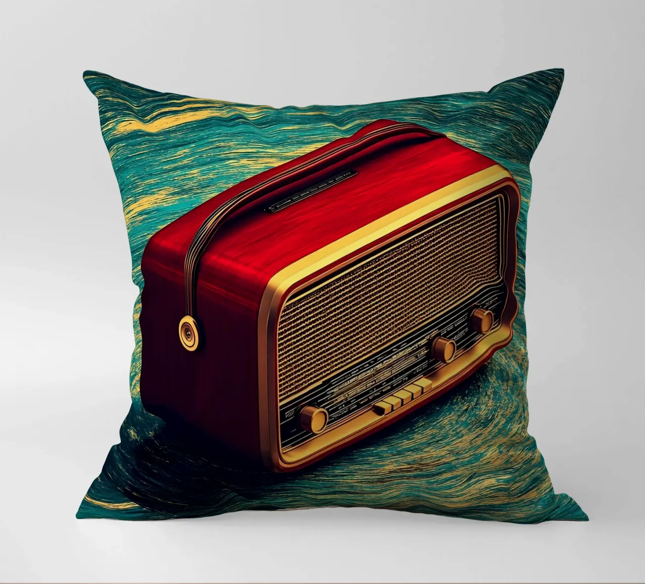 Radio d'epoca - Pop Art cuscino da ColorCrash Gallery