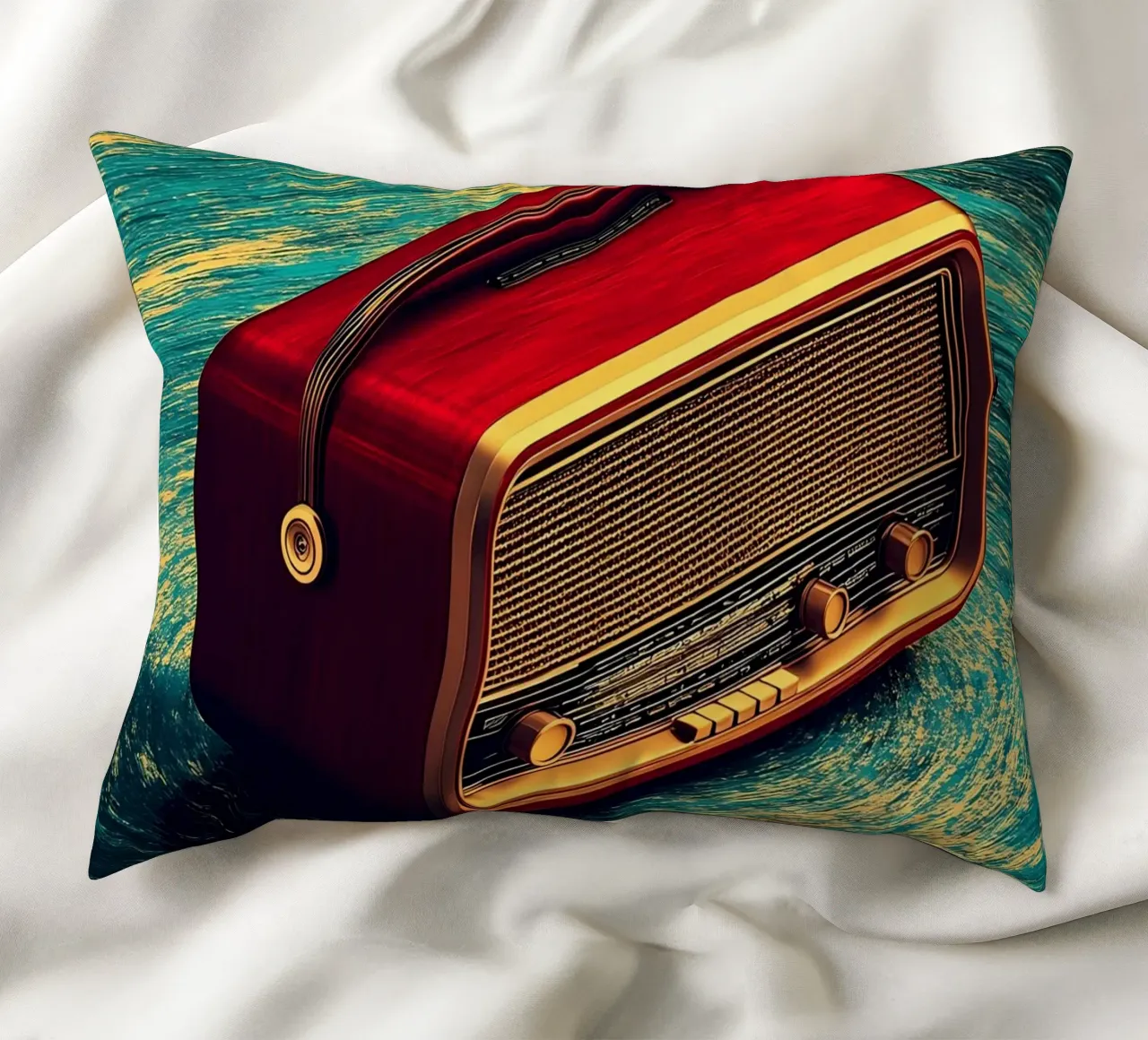Radio d'epoca - Pop Art cuscino da ColorCrash Gallery