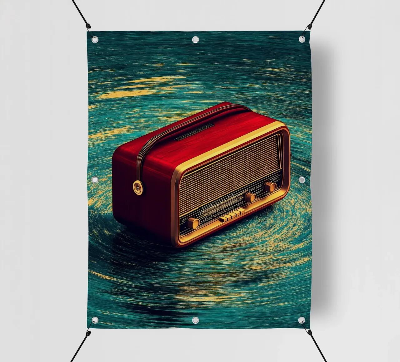 Radio d'epoca - Pop Art telo in pvc da ColorCrash Gallery