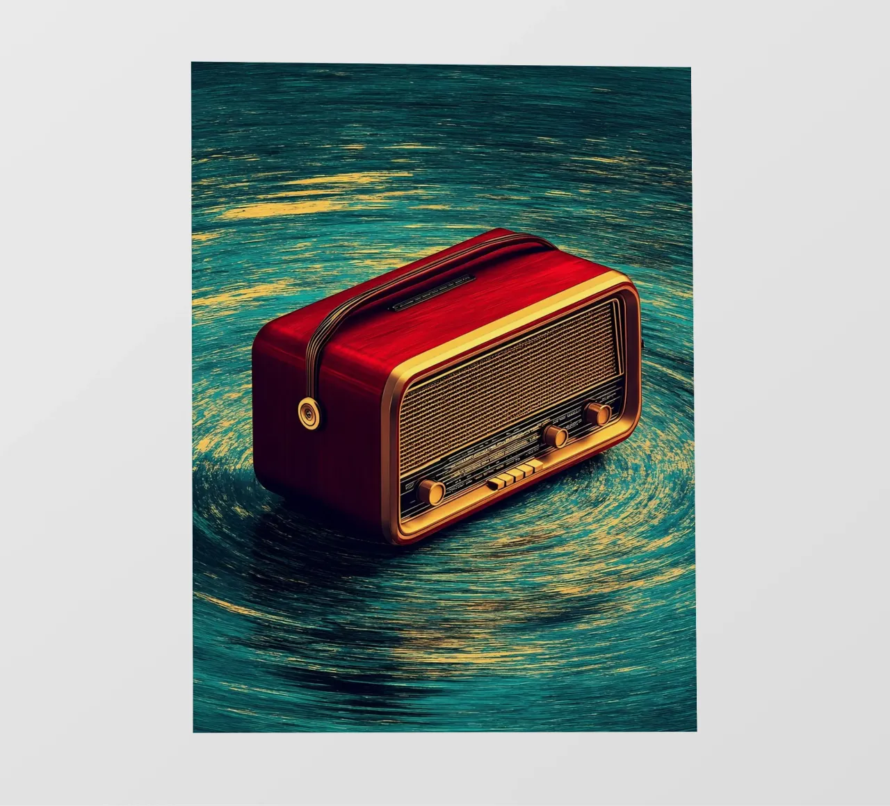 Radio d'epoca - Pop Art telo in pvc da ColorCrash Gallery