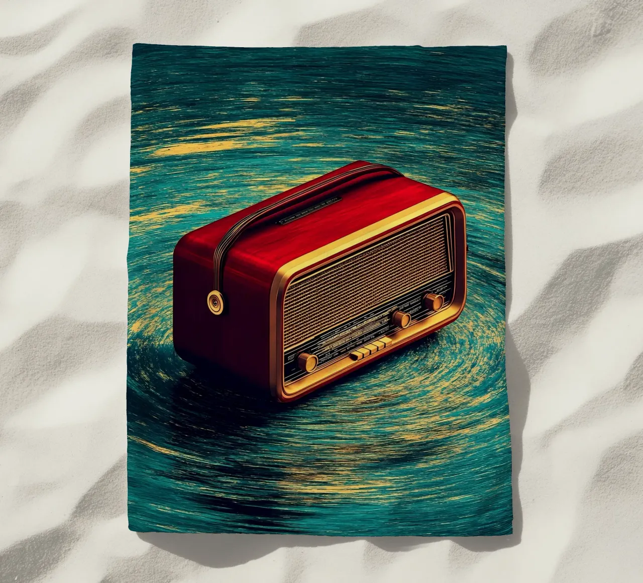 Radio d'epoca - Pop Art telo mare da ColorCrash Gallery