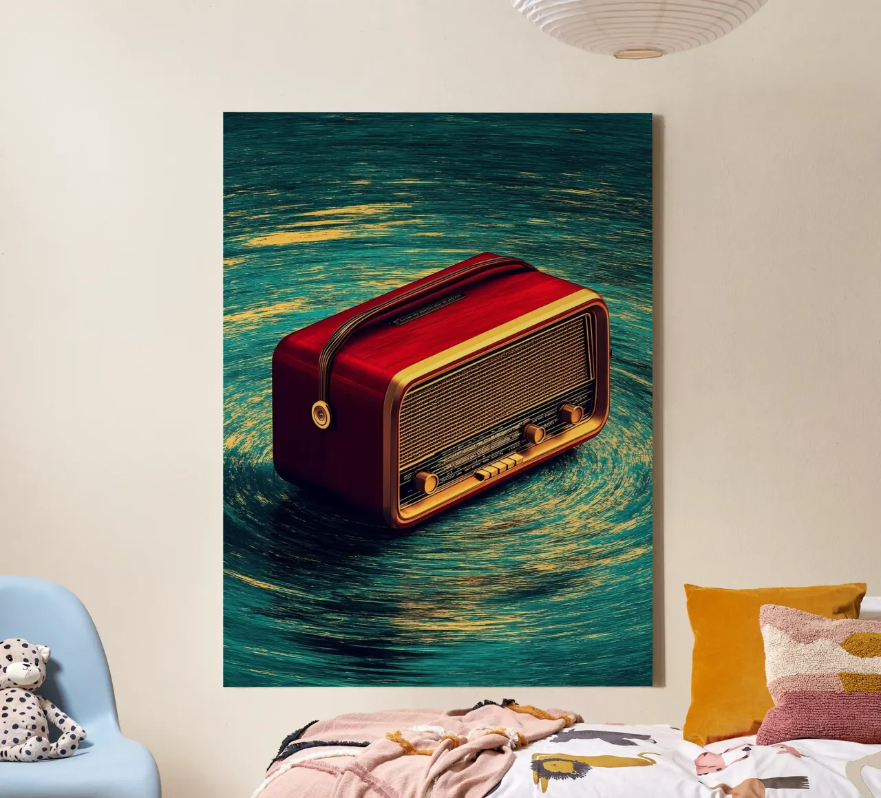 Radio d'epoca - Pop Art tela da ColorCrash Gallery