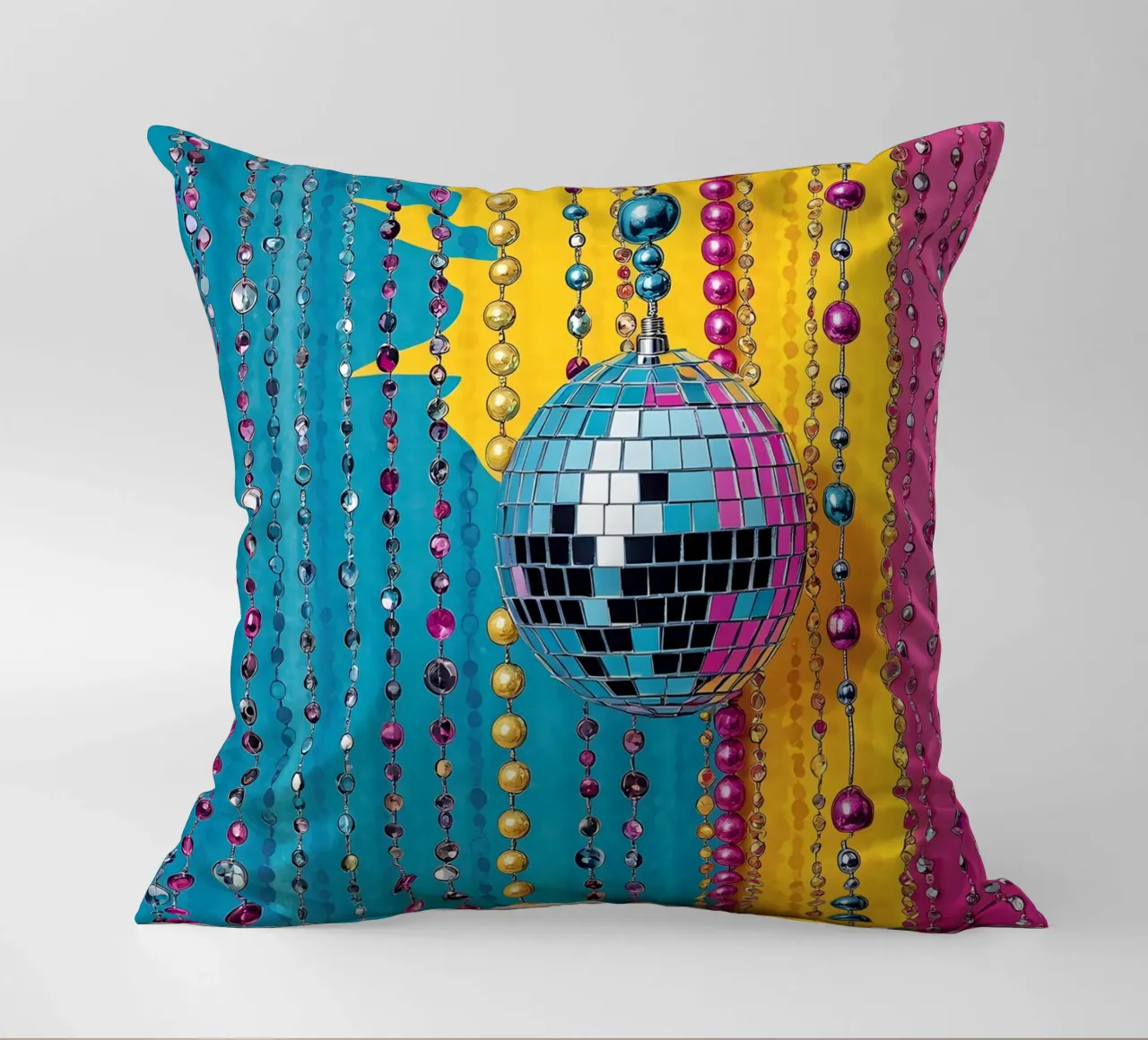 Disco Ball - Pop Art cuscino da ColorCrash Gallery