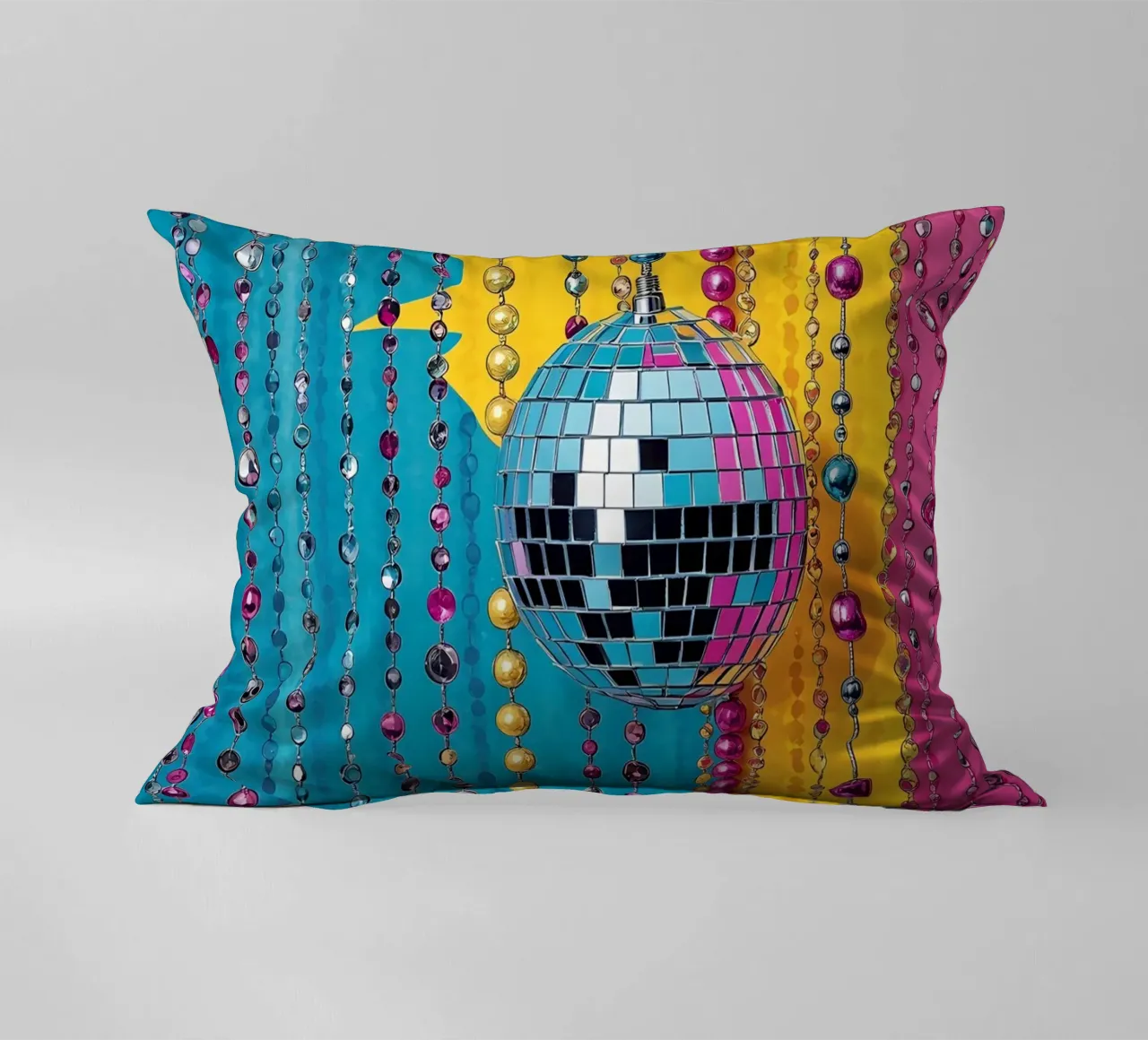 Disco Ball - Pop Art cuscino da ColorCrash Gallery