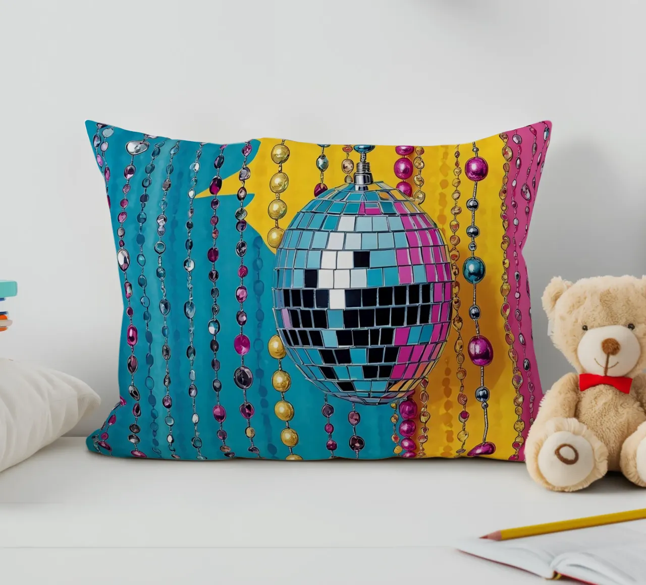 Disco Ball - Pop Art cuscino da ColorCrash Gallery