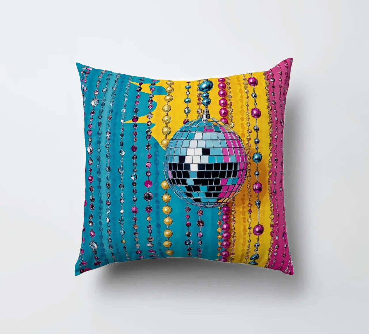 Disco Ball - Pop Art cuscino da ColorCrash Gallery