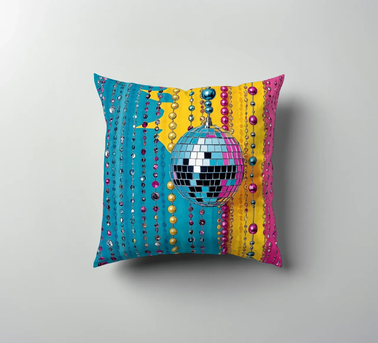 Disco Ball - Pop Art cuscino da ColorCrash Gallery
