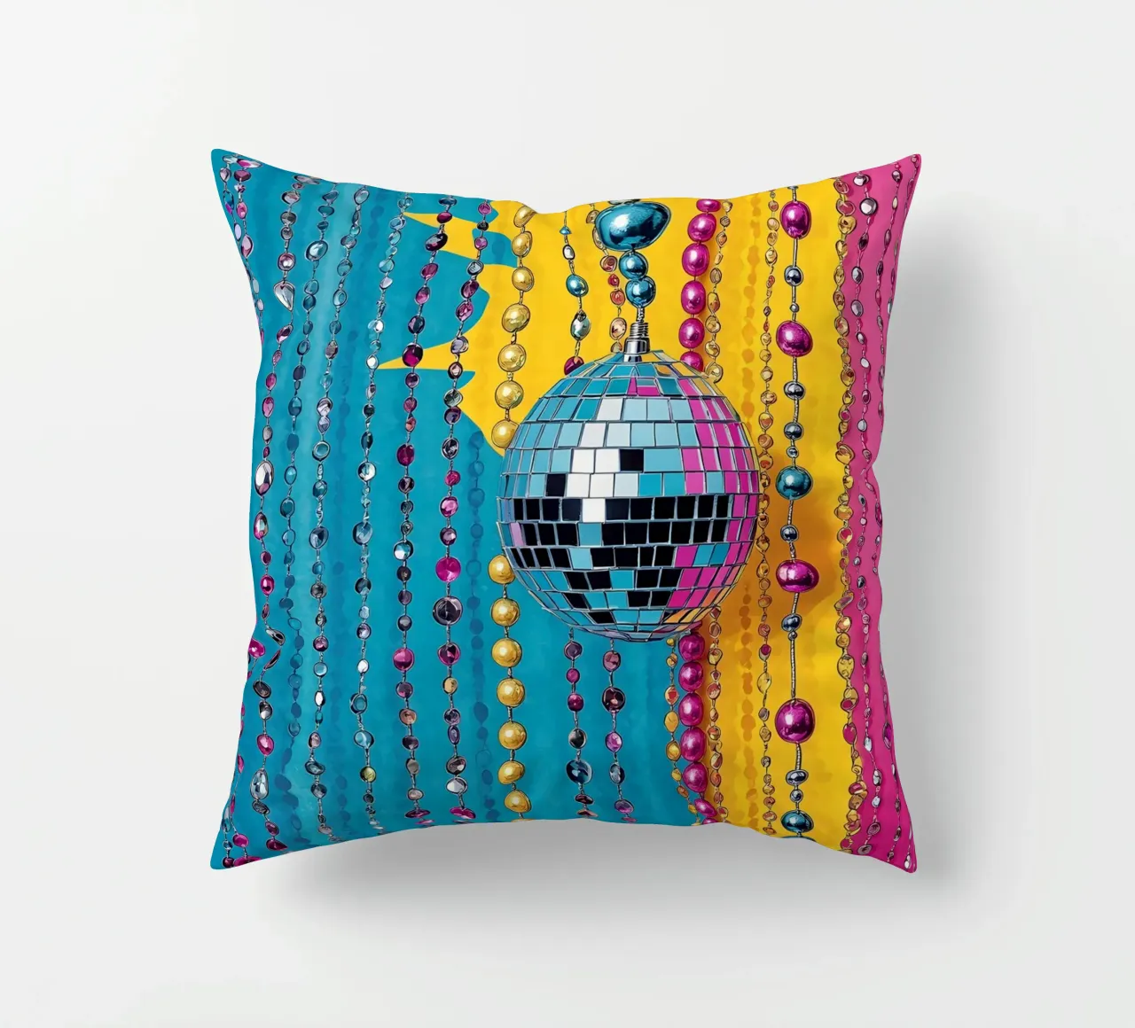 Disco Ball - Pop Art cuscino da ColorCrash Gallery