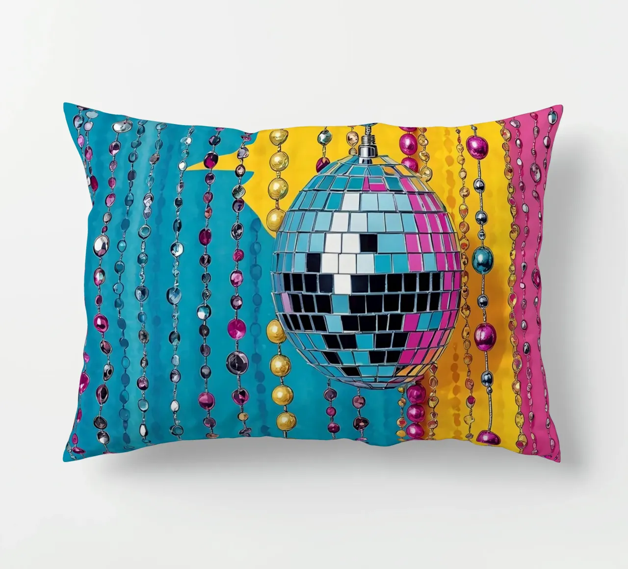 Disco Ball - Pop Art cuscino da ColorCrash Gallery