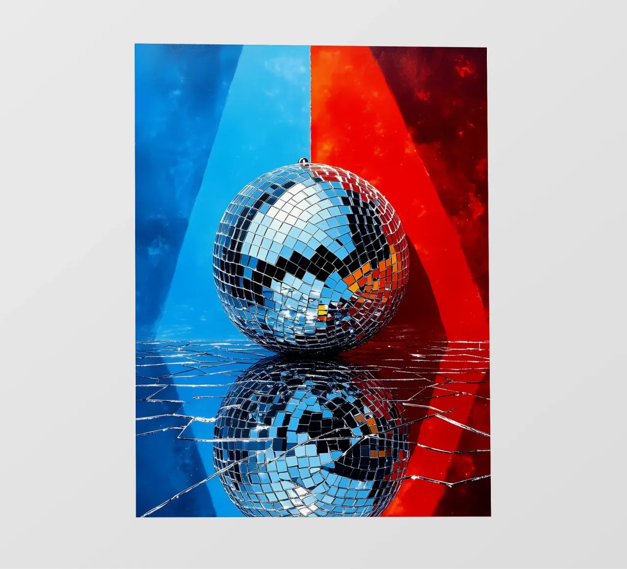 Disco Ball - Pop Art pellicola backlit da ColorCrash Gallery