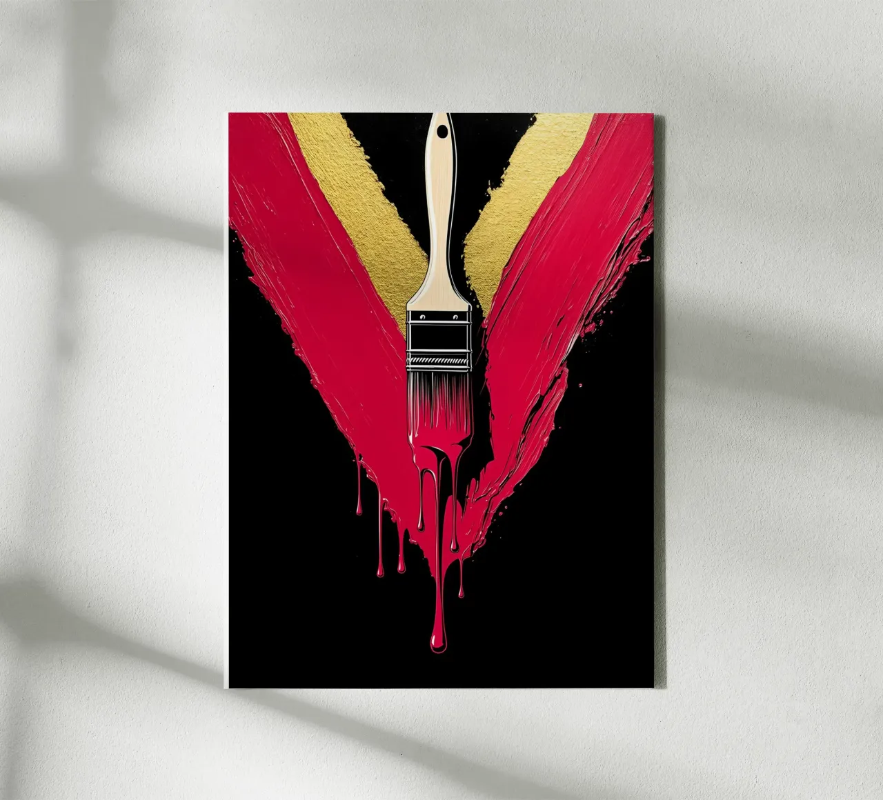 Verfkwast - Pop-art canvas met Baklijst van ColorCrash Gallery