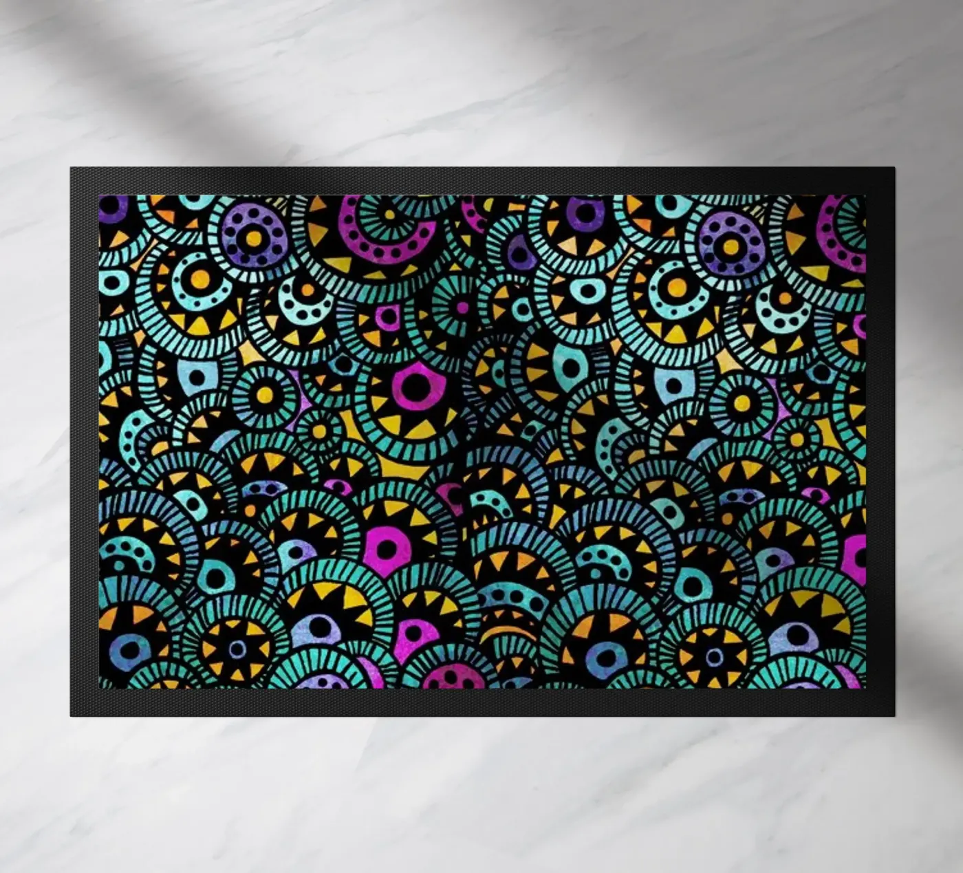 Peacock Tail deurmat van Pom Graphic Design