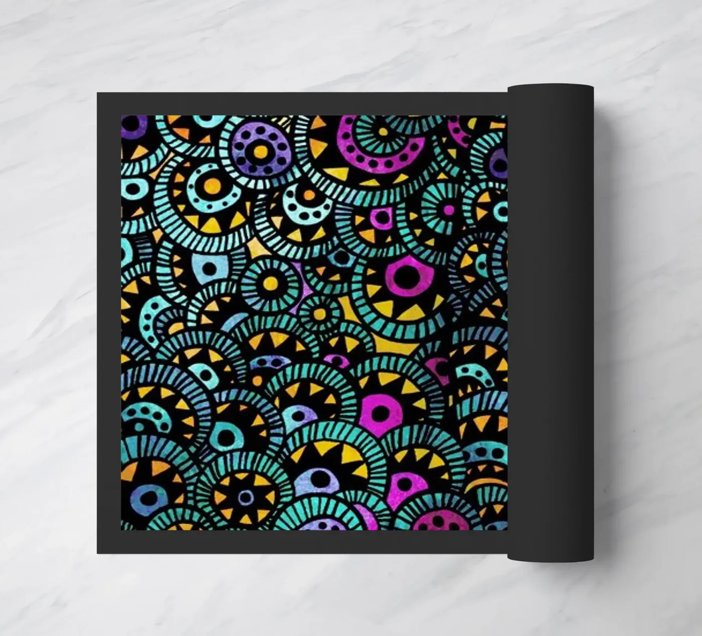 Peacock Tail doormat by Pom Graphic Design
