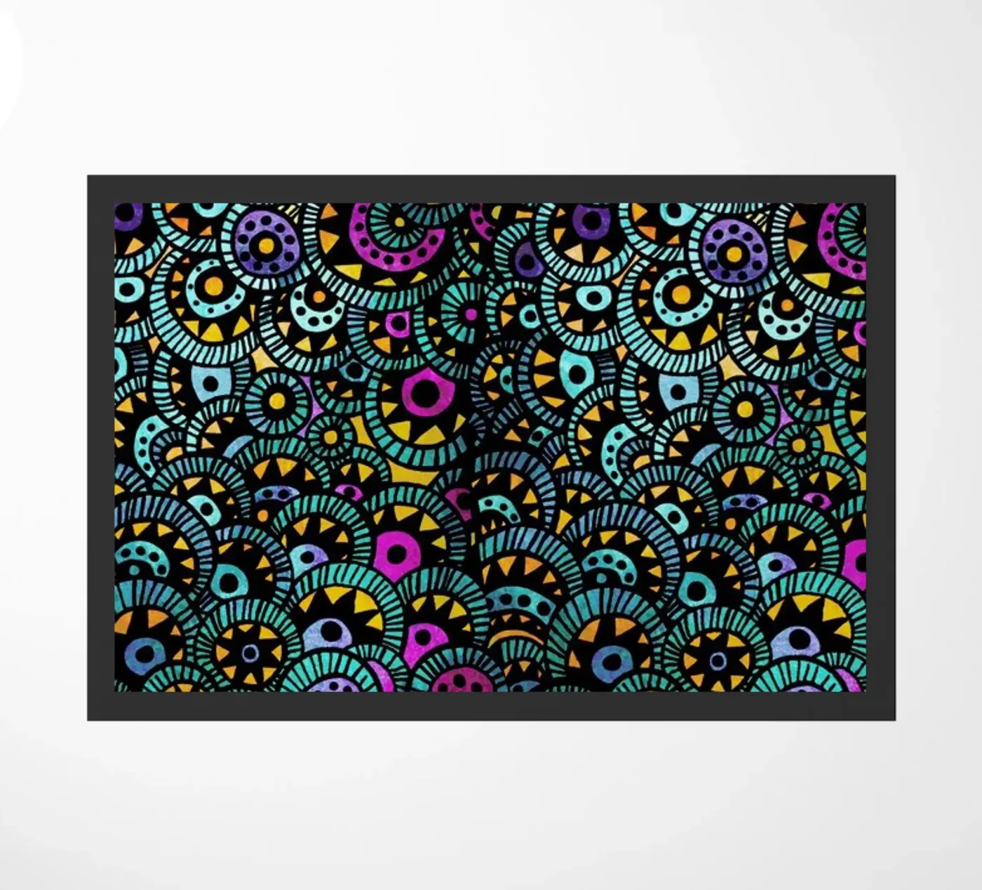 Peacock Tail doormat by Pom Graphic Design