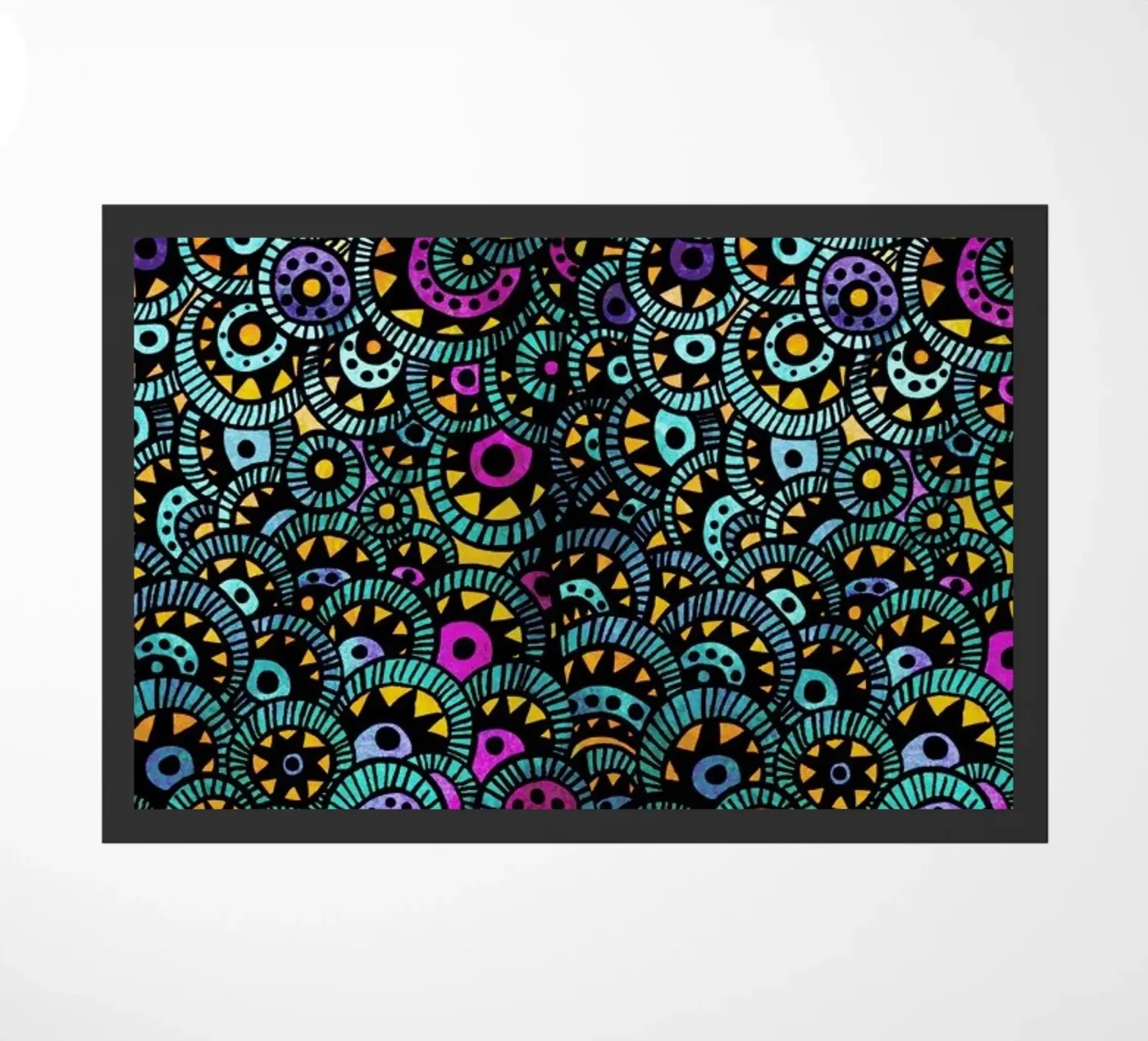 Peacock Tail deurmat van Pom Graphic Design