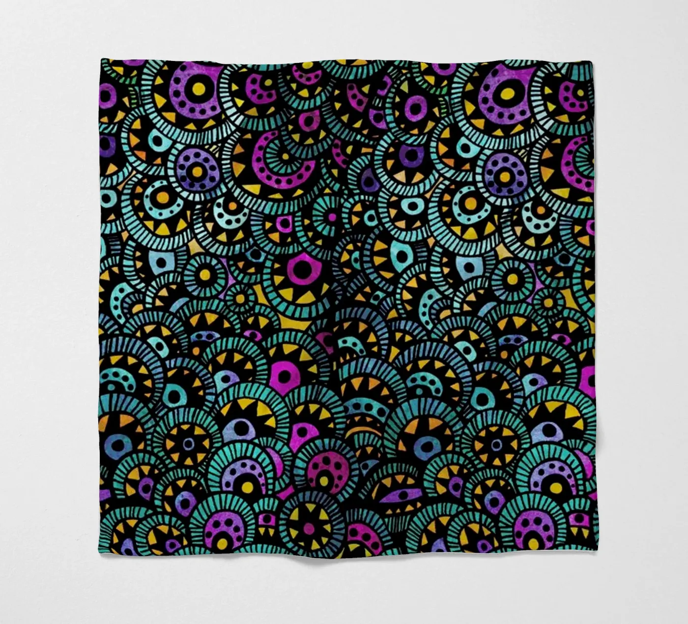 Peacock Tail fleecedeken van Pom Graphic Design