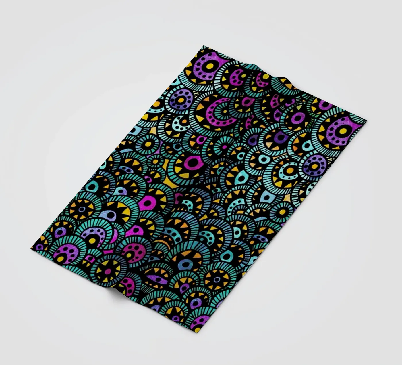 Peacock Tail fleecedeken van Pom Graphic Design