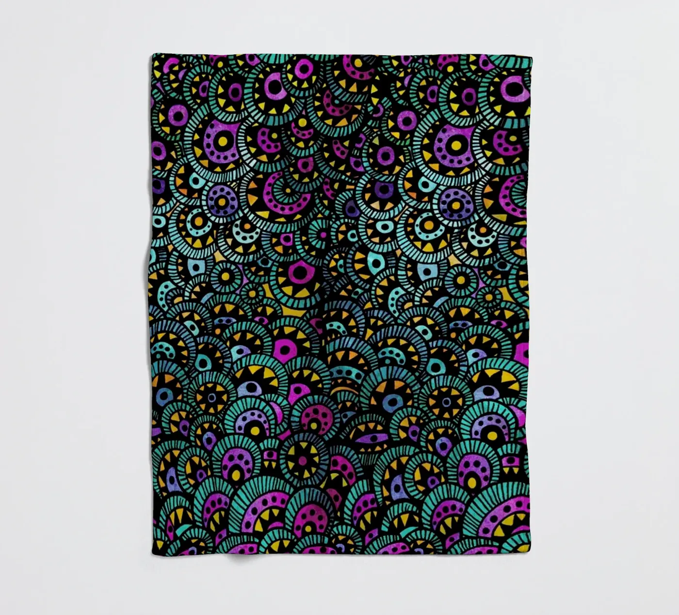 Peacock Tail fleecedeken van Pom Graphic Design