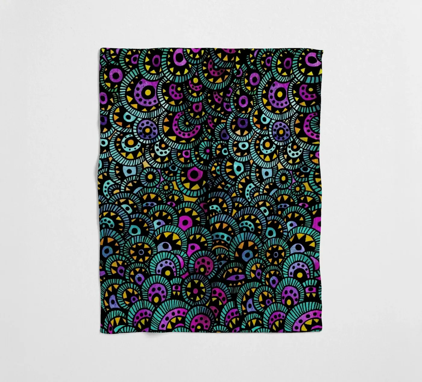 Peacock Tail fleecedeken van Pom Graphic Design